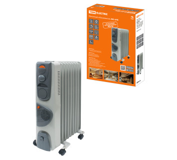 Масл. обогрев. МО-9ТВ, 2000 Вт, 9 сек, вент, регул. мощн. (800/1200/2000+400 Вт), термостат, TDM