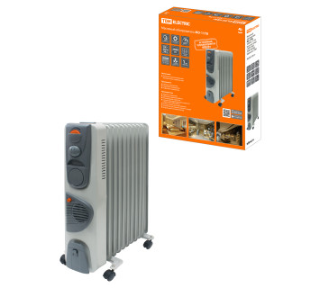 Масл. обогрев. МО-11ТВ, 2500 Вт, 11 сек, вент, рег. мощн. (1000/1500/2500+400 Вт), термостат, TDM