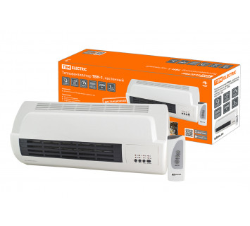 Тепловентилятор ТВН-1, настенный, 2000 Вт, регул. мощн. (1000/2000 Вт), таймер, пульт ДУ, TDM