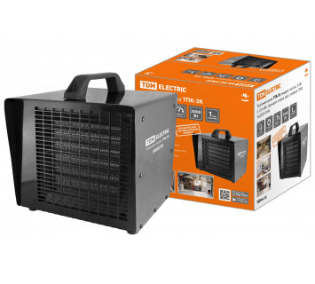 Тепловая пушка ТПК-3К, квадрат. корпус, 3 кВт (1/2/3 кВт), терморег, керам. нагр. элемент, TDM