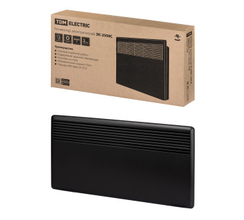 Конвектор электрический ЭК-2000С, 2000 Вт, термостат, СТИЧ, черный, TDM