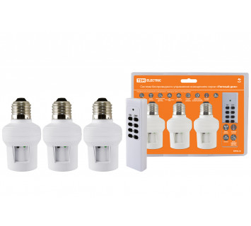 Комплект для беспроводного управления освещением ПУ3-П1.3-Е27 (3 приемника) 